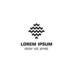 Abstract modern line cool geometric logo