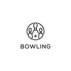 Bowling icon logo template