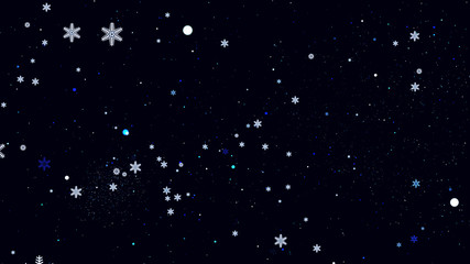 Obraz premium Beautiful festive background with snowflakes