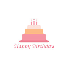 Cake happy birthday icon