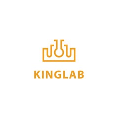 King laboratory logo icon template