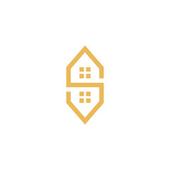Letter S property home logo maze