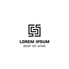 Letter S, double s, triple s negative space logo icon