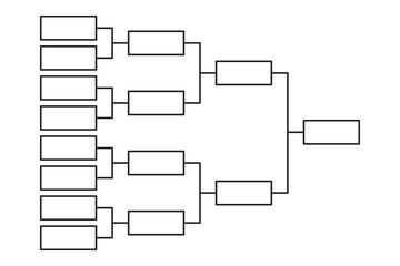 Tournament bracket 8 team icon template