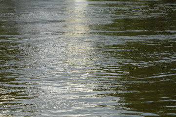 water run through river in rainy season