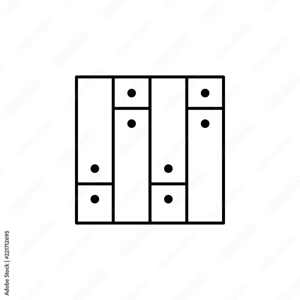 Poster parquet icon. element of architecture icon for mobile concept and web apps. thin line parquet icon c