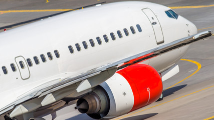 High-bypass turbofan aircraft engine, installed on modern passenger jet aircraft. The turbofan or...