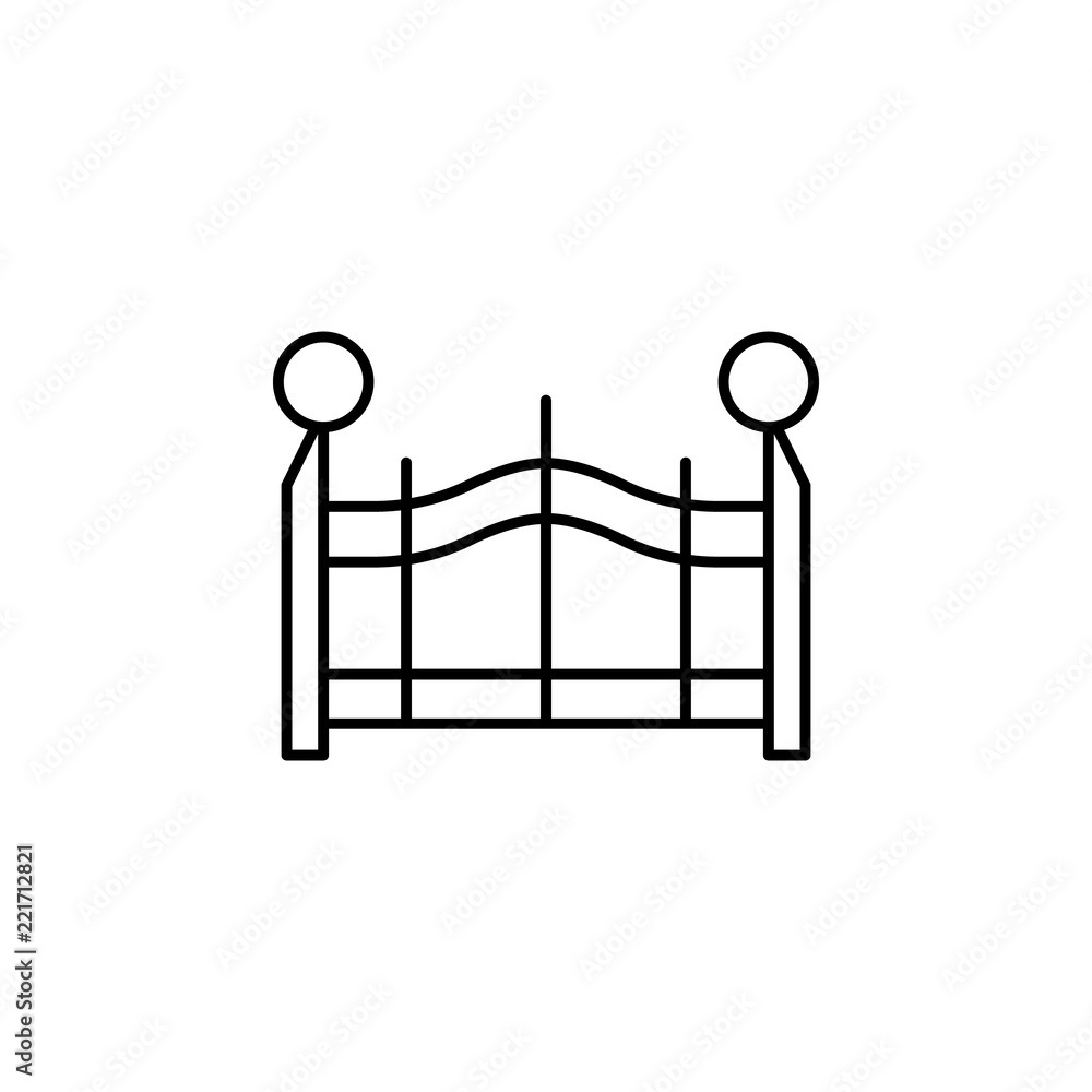 Poster fence icon. element of architecture icon for mobile concept and web apps. thin line fence icon can b