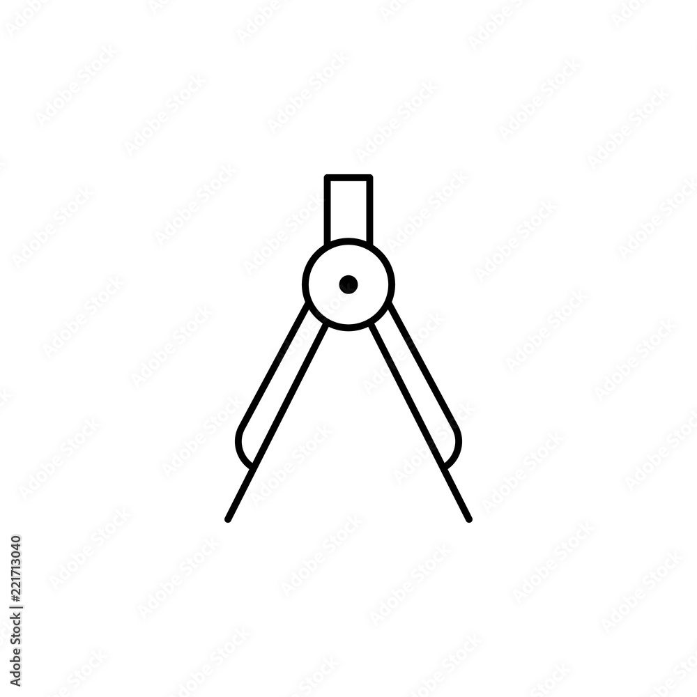 Poster compass icon. element of architecture icon for mobile concept and web apps. thin line compass icon c