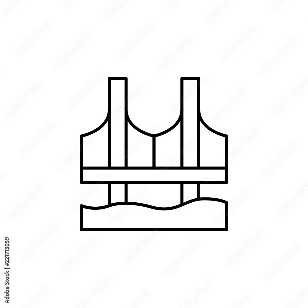 Poster bridge icon. element of architecture icon for mobile concept and web apps. thin line bridge icon can