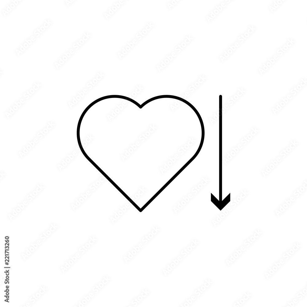 Poster low pressure icon. element of arrow and object icon for mobile concept and web apps. thin line low p