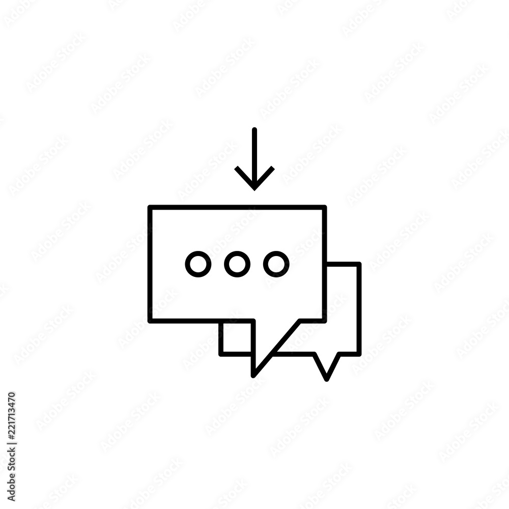 Poster decrease icon. element of arrow and object icon for mobile concept and web apps. thin line decrease 