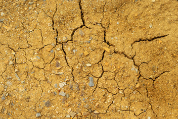 Dry ground background / Crack land surface /Texture dessert