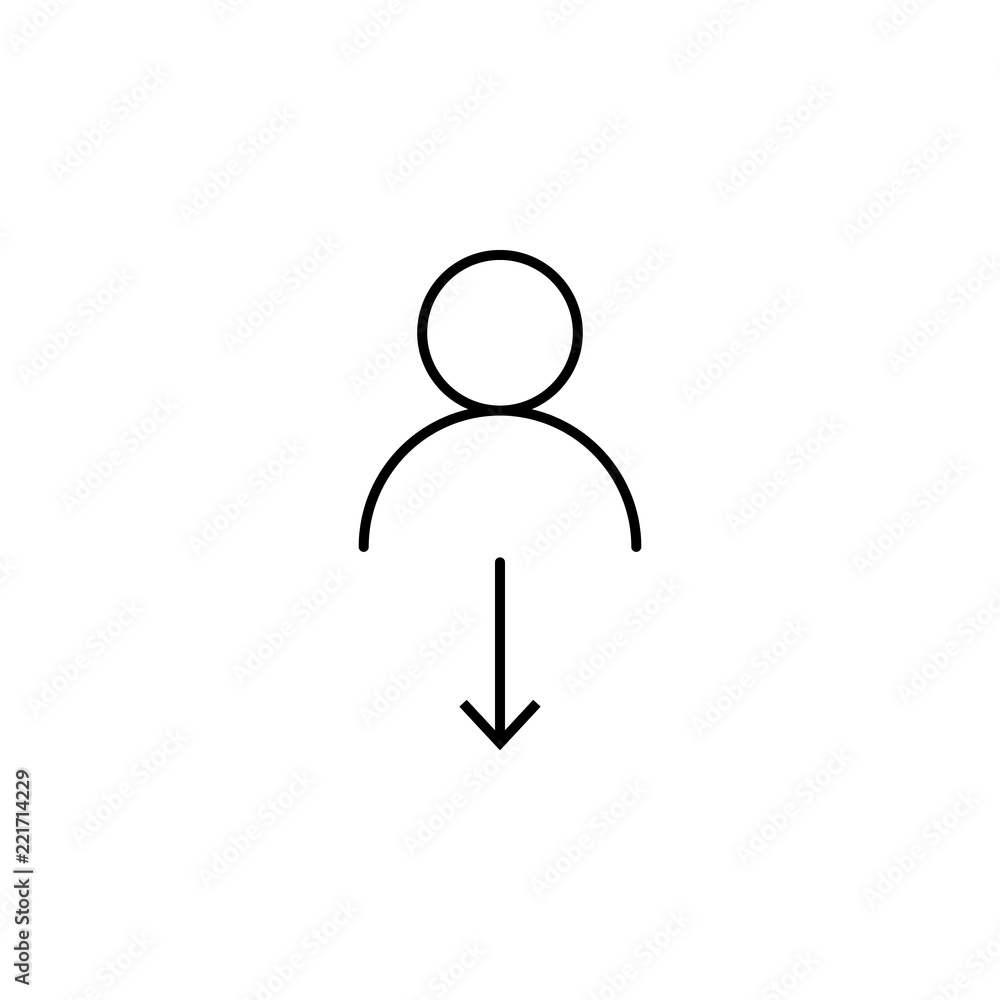 Poster team new employee icon. element of arrow and object icon for mobile concept and web apps. thin line 