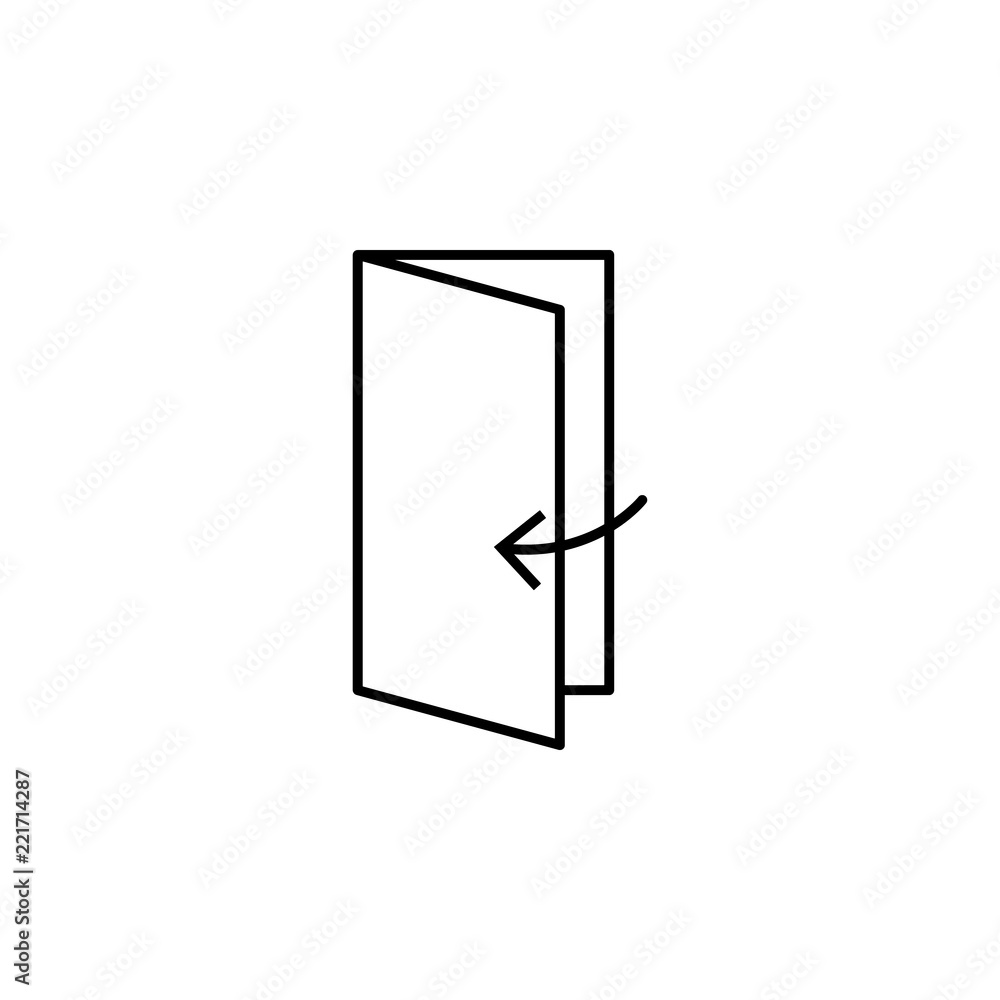 Poster open door icon. Element of arrow and object icon for mobile concept and web apps. Thin line open door icon can be used for web and mobile