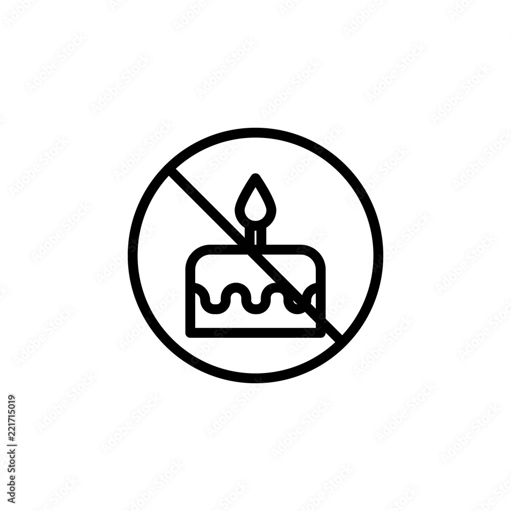 Poster birth ban icon. element of prohibition sign for mobile concept and web apps icon. thin line icon for