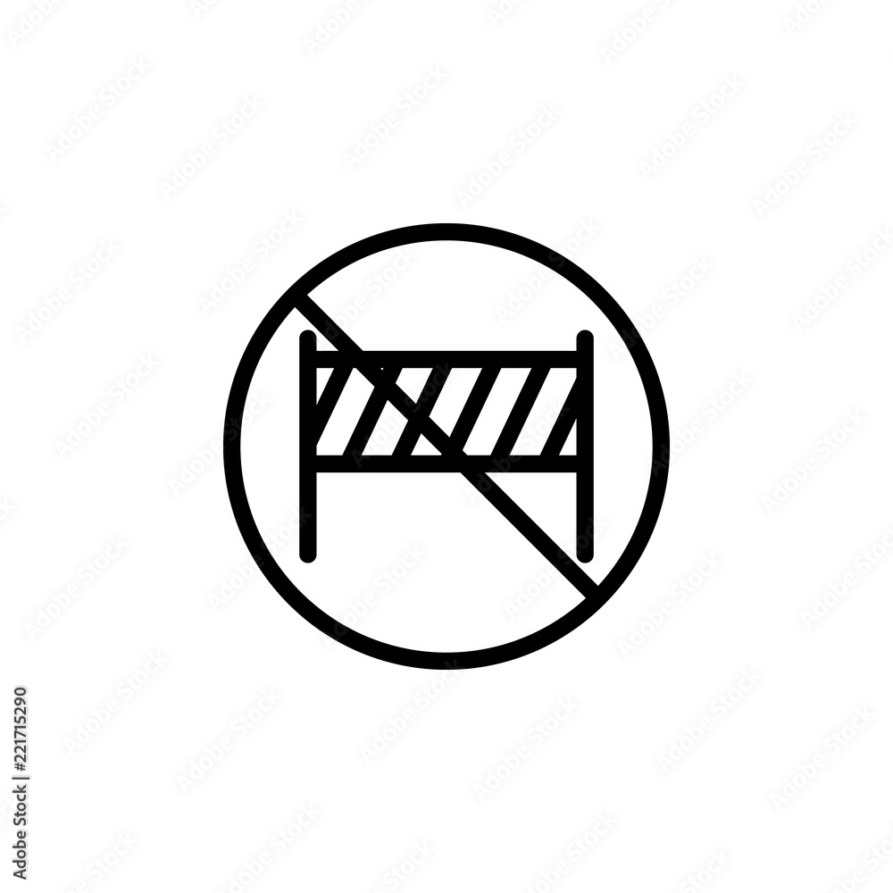 Aufkleber prohibition on road icon. element of prohibition sign for mobile concept and web apps icon. thin lin