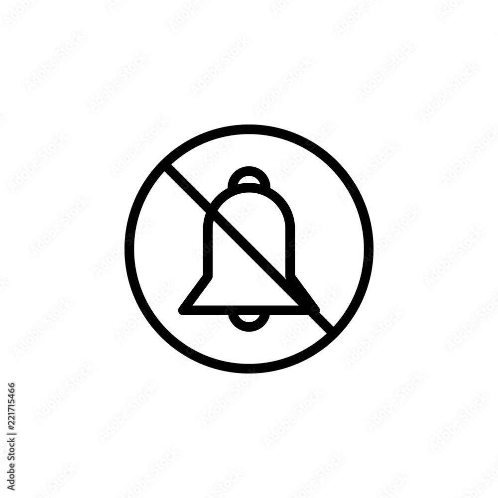 Poster prohibit alarm icon. element of prohibition sign for mobile concept and web apps icon. thin line ico