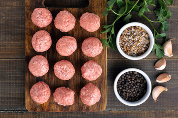 Raw meatballs