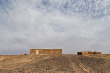 Traditional old house in the desert in Morocco