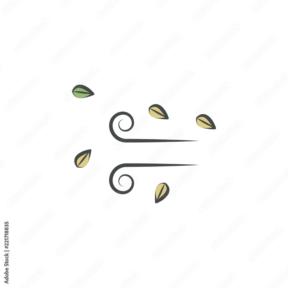Poster wind swerve colored hand drawn icon. element of autumn icon for mobile concept and web apps. hand dr