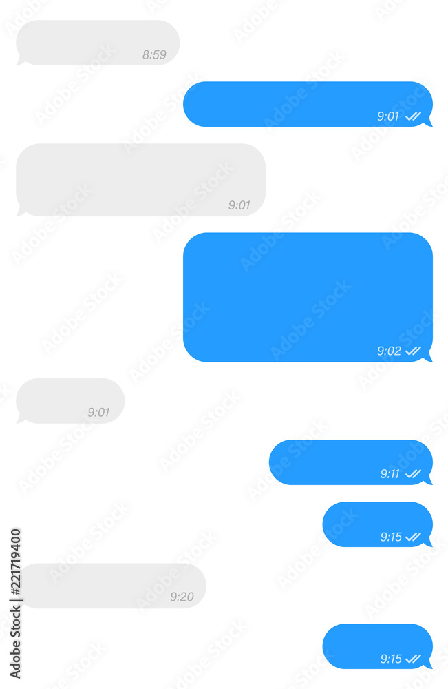 Poster message bubbles chat vector. vector template of message bubbles chat boxes icons.