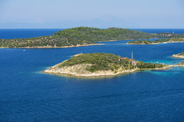 Obraz premium Aerial view on sithonian islands, Greece