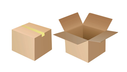 Cardboard box. vector illustration