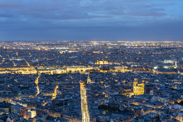 Cityscape of Paris by night