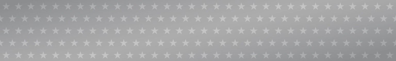 Abstract horizontal banner of small stars on gray background