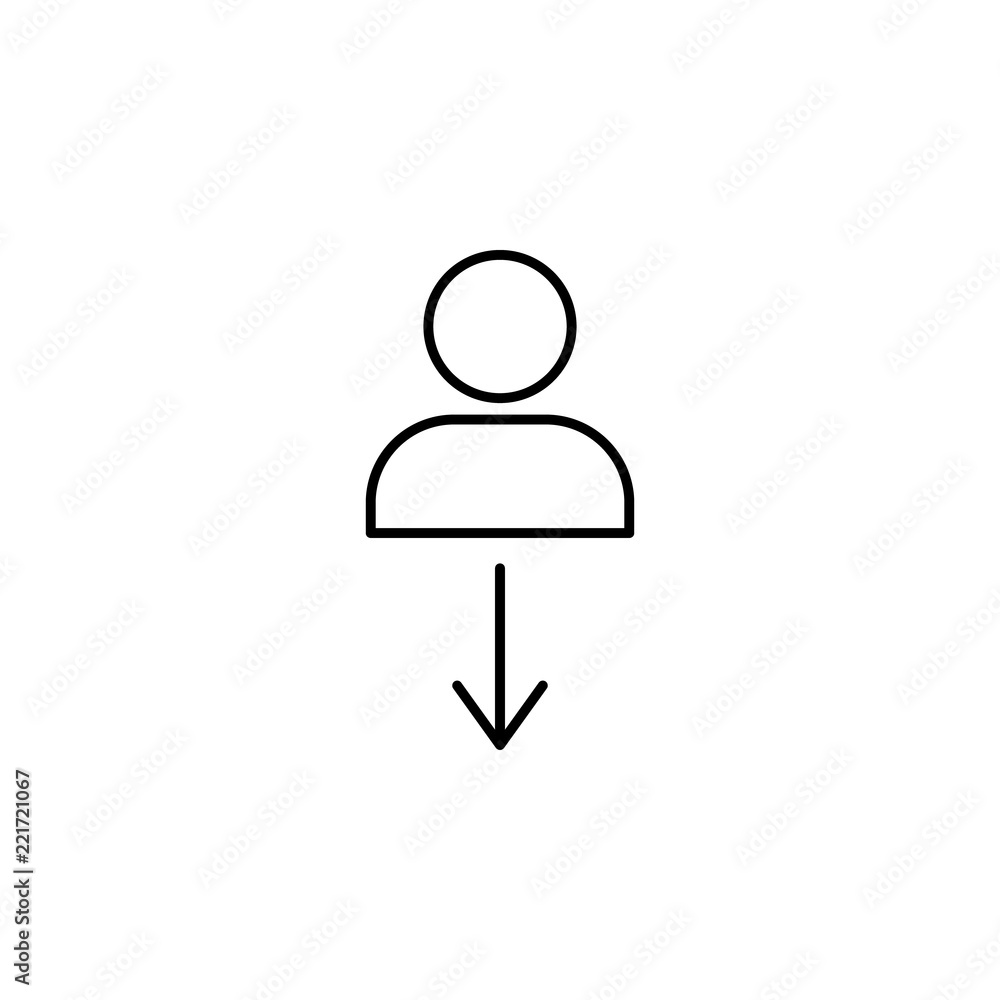 Poster dismissal icon. element of business icon for mobile concept and web apps. thin line dismissal icon c
