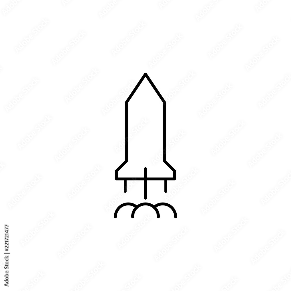 Poster rocket icon. element of business icon for mobile concept and web apps. thin line rocket icon can be 
