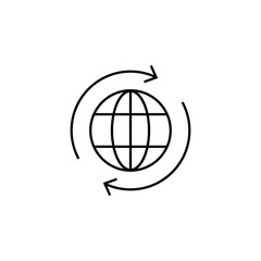 global globe icon. Element of business icon for mobile concept and web apps. Thin line global globe icon can be used for web and mobile
