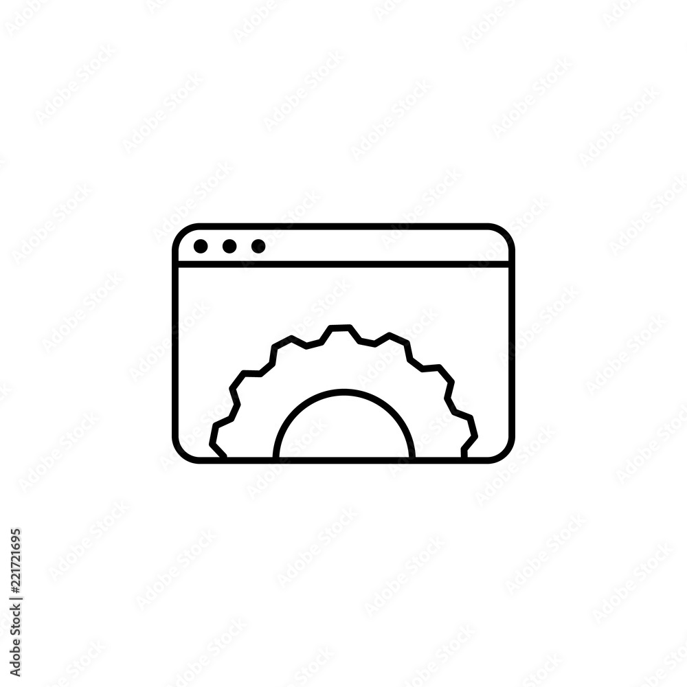 Poster web site settings icon. element of business icon for mobile concept and web apps. thin line web site