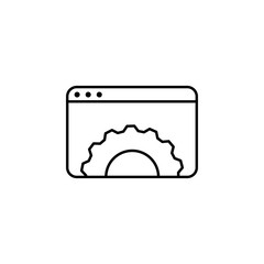 web site settings icon. Element of business icon for mobile concept and web apps. Thin line web site settings icon can be used for web and mobile