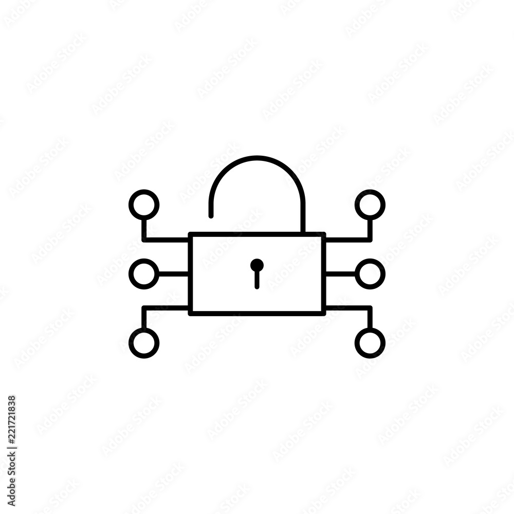 Poster protection icon. element of business icon for mobile concept and web apps. thin line protection icon