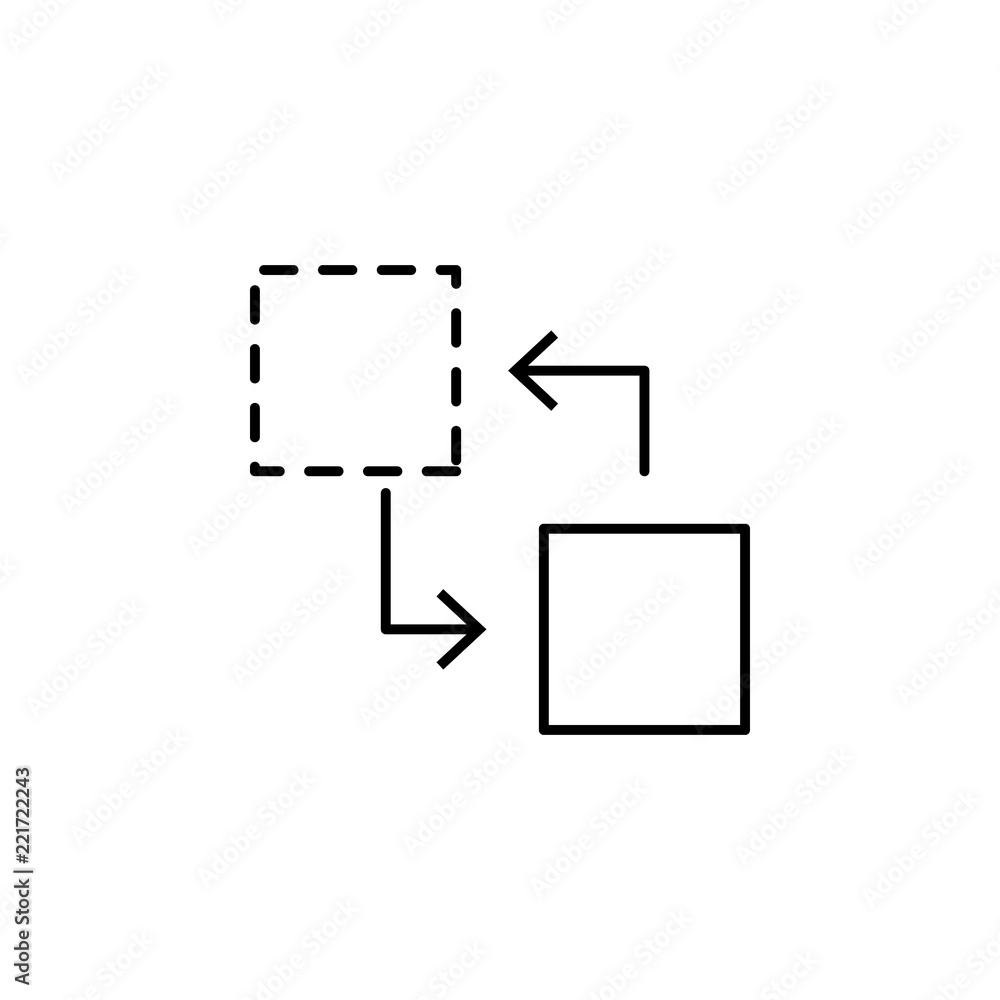 Poster replacement of work icon. element of business icon for mobile concept and web apps. thin line replac