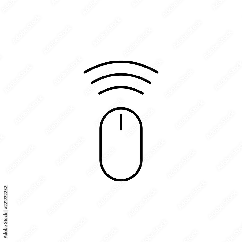 Poster pc mouse icon. element of business icon for mobile concept and web apps. thin line pc mouse icon can