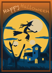 witch halloween backgrounds vector illustration 