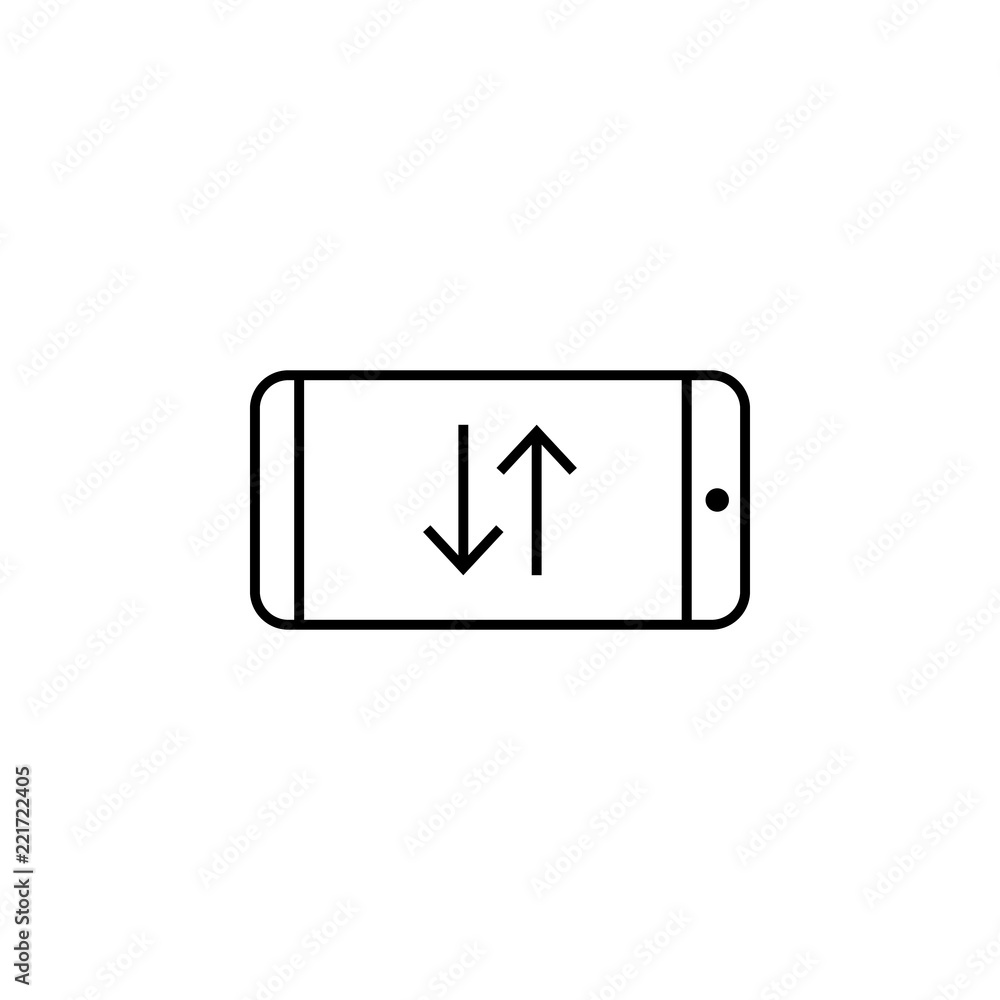 Poster phone replacement icon. element of business icon for mobile concept and web apps. thin line phone re
