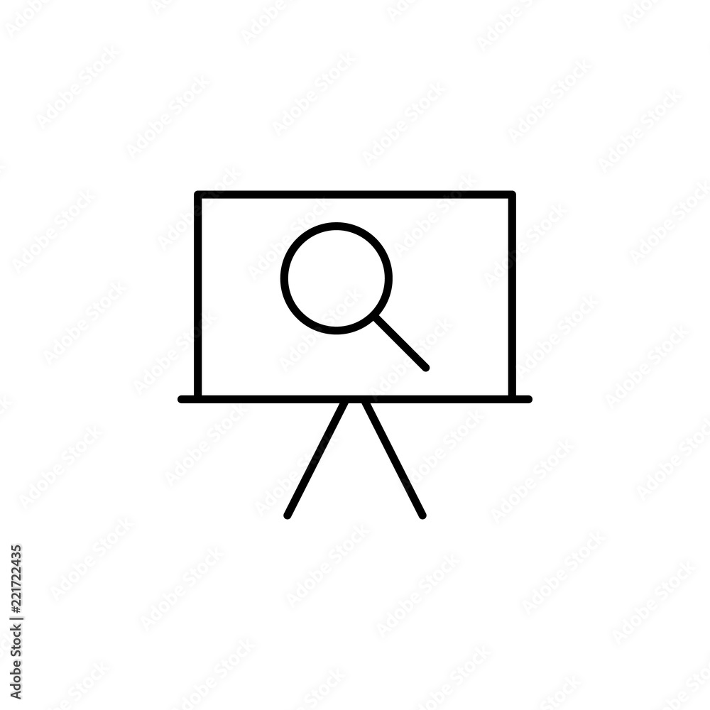 Poster search icon. element of business icon for mobile concept and web apps. thin line search icon can be 