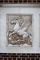 Pegasus sign at Temple church, City of London
