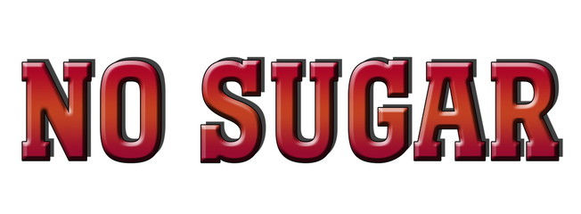 no sugar 3d Red logo stamp banner