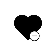 heart minus icon. Element of simple icon. Premium quality graphic design icon. Signs and symbols collection icon for websites, web design, mobile app