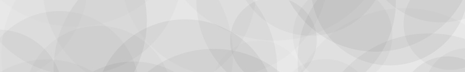 Abstract banner of translucent circles in white colors