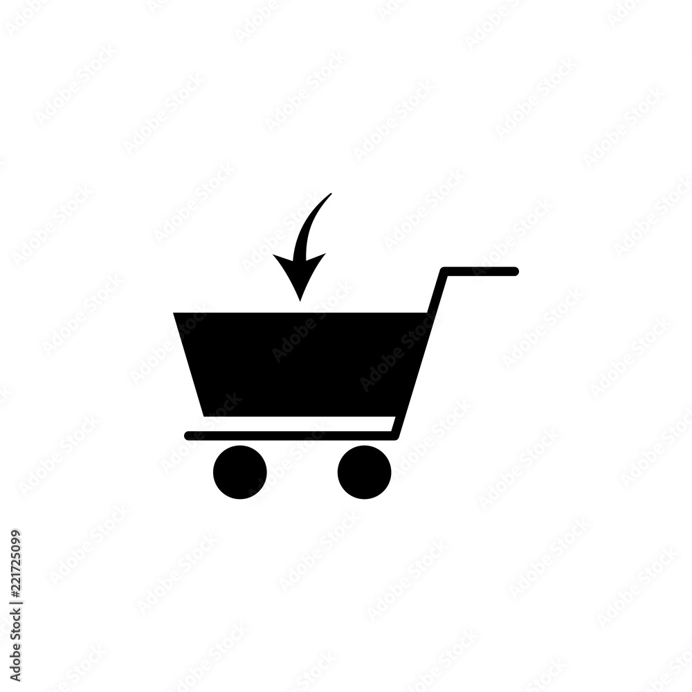 Poster fill a cart icon. element of simple icon. premium quality graphic design icon. signs and symbols col