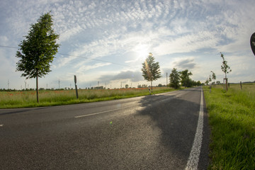 Fototapeta premium Straße im Seitenprofil