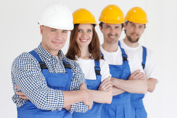 Group portrait of workers