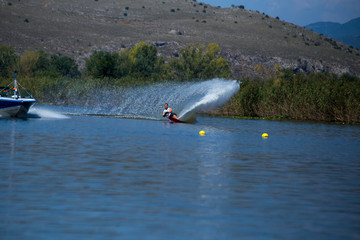 water ski  contest for  european champion cup in Ioannina