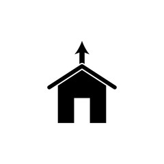 garage with arrow icon. Element of simple icon. Premium quality graphic design icon. Signs and symbols collection icon for websites, web design, mobile app
